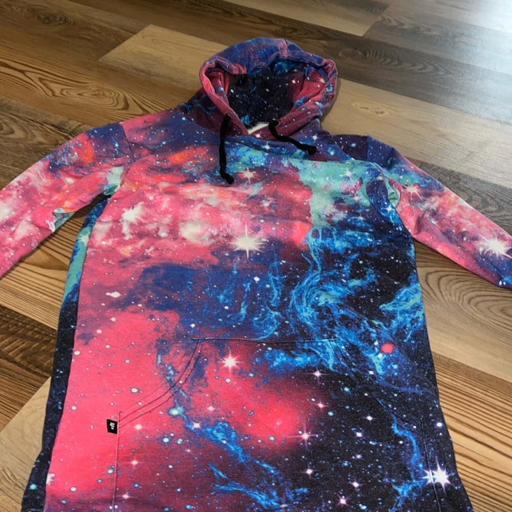 Galaxy tie dye hoodie dress